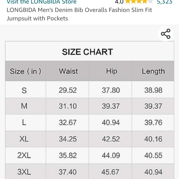 Mens slim fit overalls - Picture 4 of 7